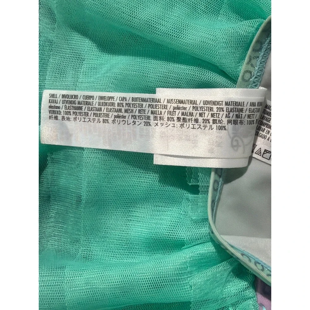 Disney Little Mermaid Skirt Girls 3 Teal Purple Ombre Mermaidcore EUC